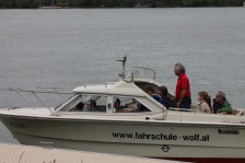 Übungsfahrt mit dem Fahrschulboot